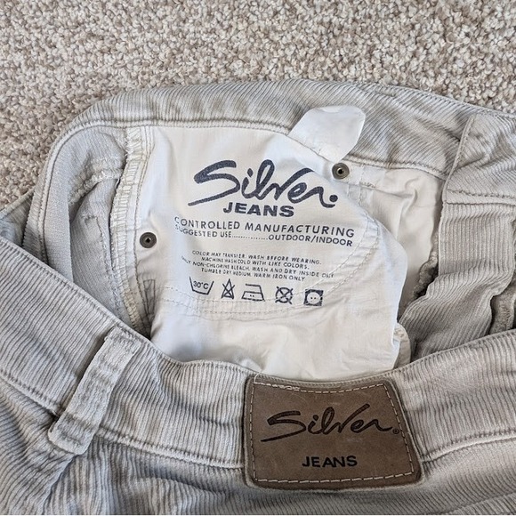 Silver Jeans Co Corduroy Flare Bootcut Women's Pants Tan Beige Size 31 - Picture 5 of 11